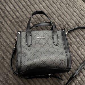 Nine West Black and Gray Satchel